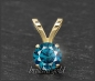 Preview: Brillant 585 Gold Anhänger, blau 0,10-0,50ct